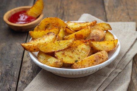 Хрустящие картофельные дольки в духовке – рецепт пошагово