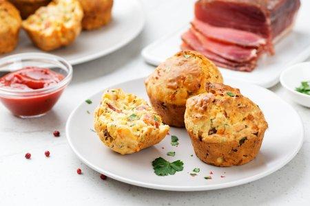 Маффины с ветчиной и сыром в аэрогриле – рецепт пошагово