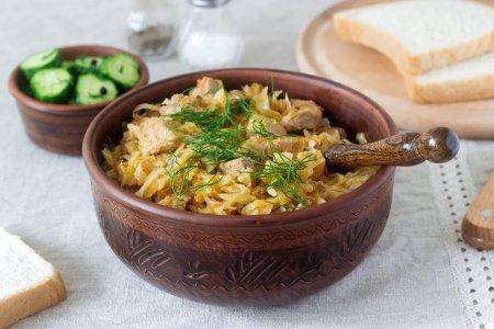 Бигус из свежей капусты с мясом и картошкой – рецепт пошагово