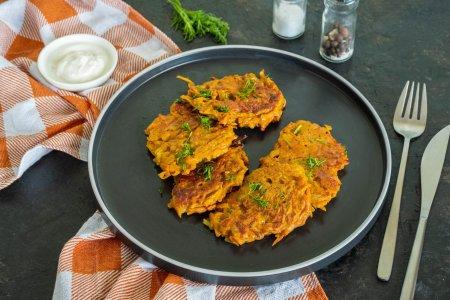 Рецепт самых вкусных овощных оладий из батата и кабачка