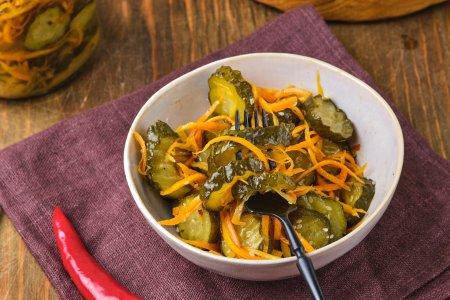 Салат из кабачков и огурцов по-корейски на зиму