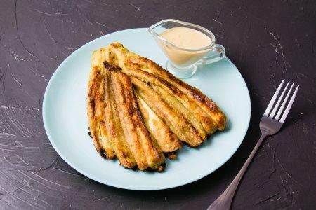 Очень вкусные кабачки веером в кляре на сковороде
