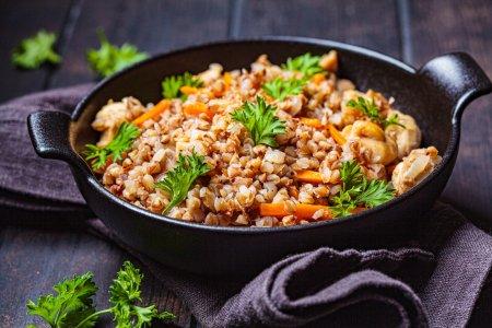 Гречка с курицей и овощами в духовке – простой рецепт на каждый день