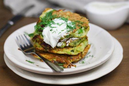 Оладьи из кабачков с колбасой и сыром – рецепт пошагово