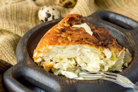 Простая шарлотка с капустой в духовке – рецепт пошагово