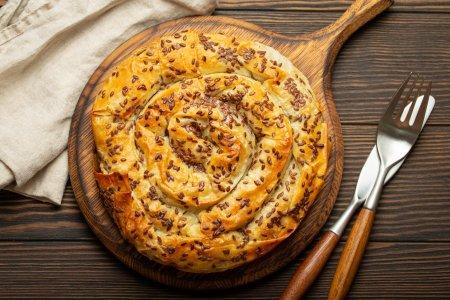 Улитки из теста фило с куриным фаршем