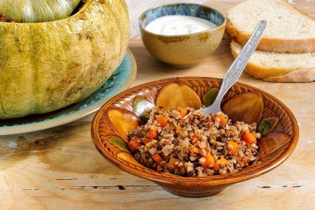 Гречка с тыквой и курицей в духовке – очень вкусный рецепт