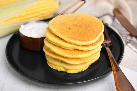 Оладьи из кукурузной муки на воде – простой и вкусный рецепт пошагово