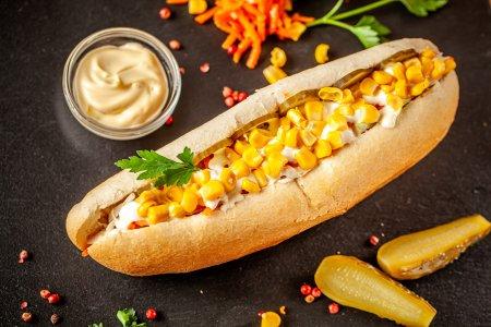 Хот-дог с сырной кукурузой в аэрогриле – вкусный и простой рецепт