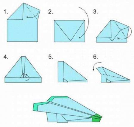 Самолет с укрепленным носом - как сделать самолет из бумаги