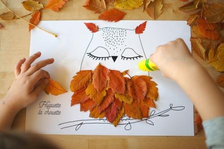 Поделки из осенних листьев для детей своими руками (50 фото)