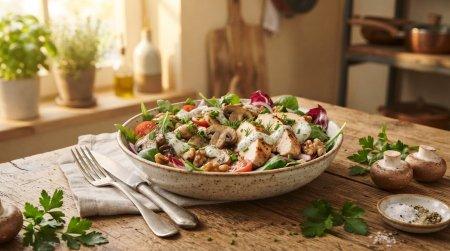 Салат с курицей и грибами: 12 вкусных рецептов приготовления