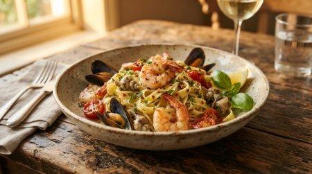 Паста с морепродуктами: 10 вкусных рецептов (пошагово)