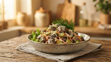 10 лучших рецептов салата с куриной печенью (пошагово)