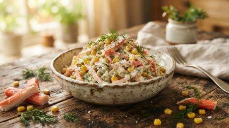 Салаты с крабовыми палочками и кукурузой: 15 рецептов на любой вкус
