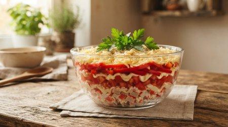 10 лучших рецептов салата «Красное море» с крабовыми палочками