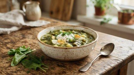 12 простых и вкусных щавелевых супов с яйцом
