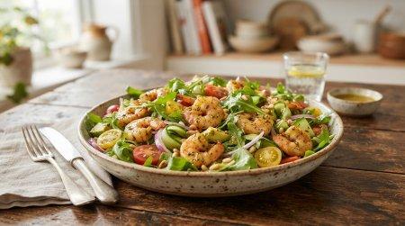 20 оригинальных салатов с креветками и рукколой