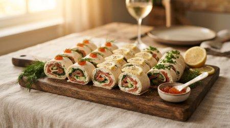 20 очень вкусных рулетов из лаваша с красной рыбой